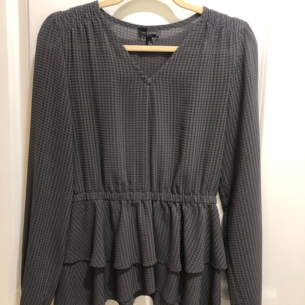 Purple peplum shirt - v neck